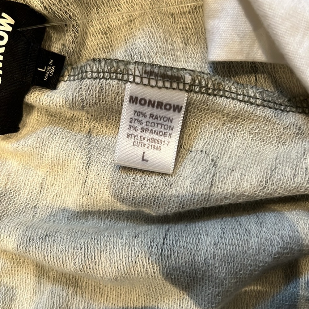 NWT Monrow Grey and Camo Set, Shorts and Long Sleeve Shirt - Picture 8 of 8